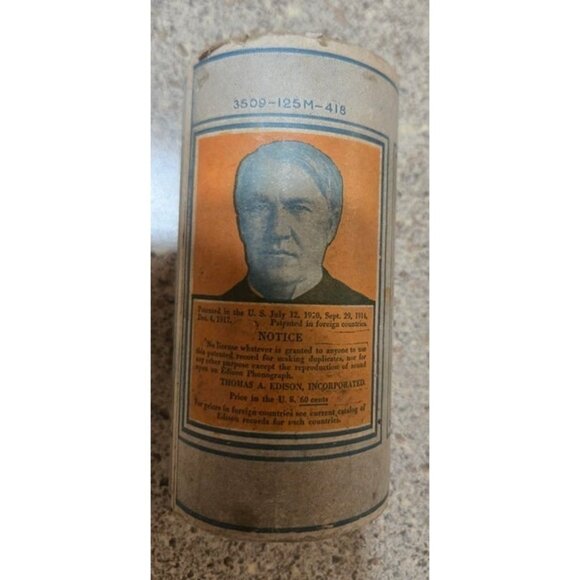 lot of 7 Vtg Edison Cylinder Records Blue Amberol 1901, +158, 4082, 3630, 2029 - Picture 6 of 12